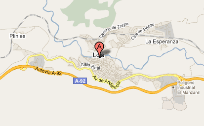 Mapa con localización de Loja